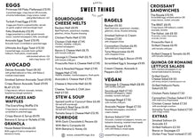 Food & Drinks Menus