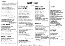 Food & Drinks Menus